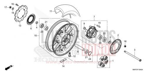 ROUE ARRIERE CBR500RAM de 2021